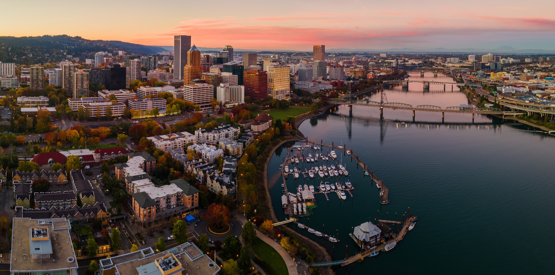 Portland skyline and condo towers